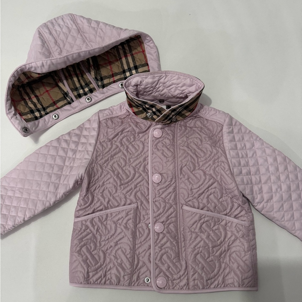 Burberry quilted jacket with detachable hoodie